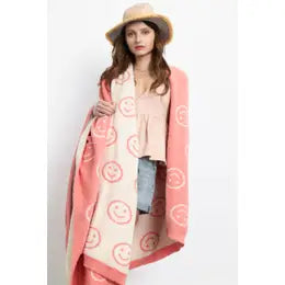 SMILEY FACE PRINTED BLANKET