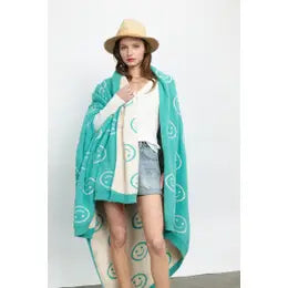 SMILEY FACE PRINTED BLANKET