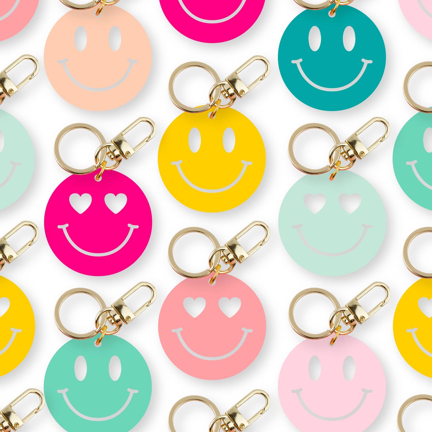 Smiley Face Keychain