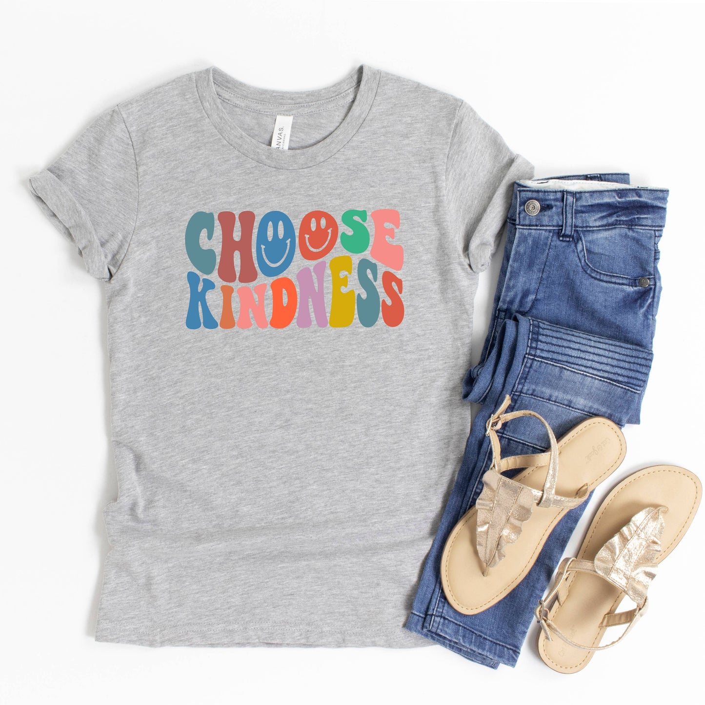Choose Kindess Smiley Face | Youth Short Sleeve Tee