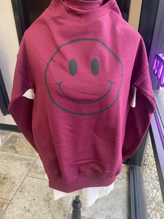 Smiley Face Outline | Sweatshirt | Positive