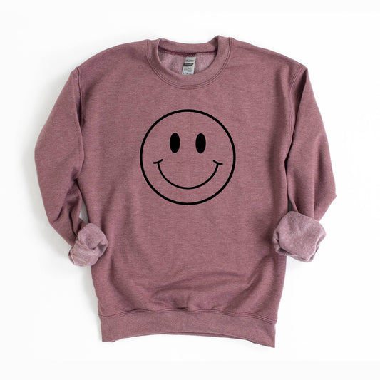 Smiley Face Outline | Sweatshirt | Positive